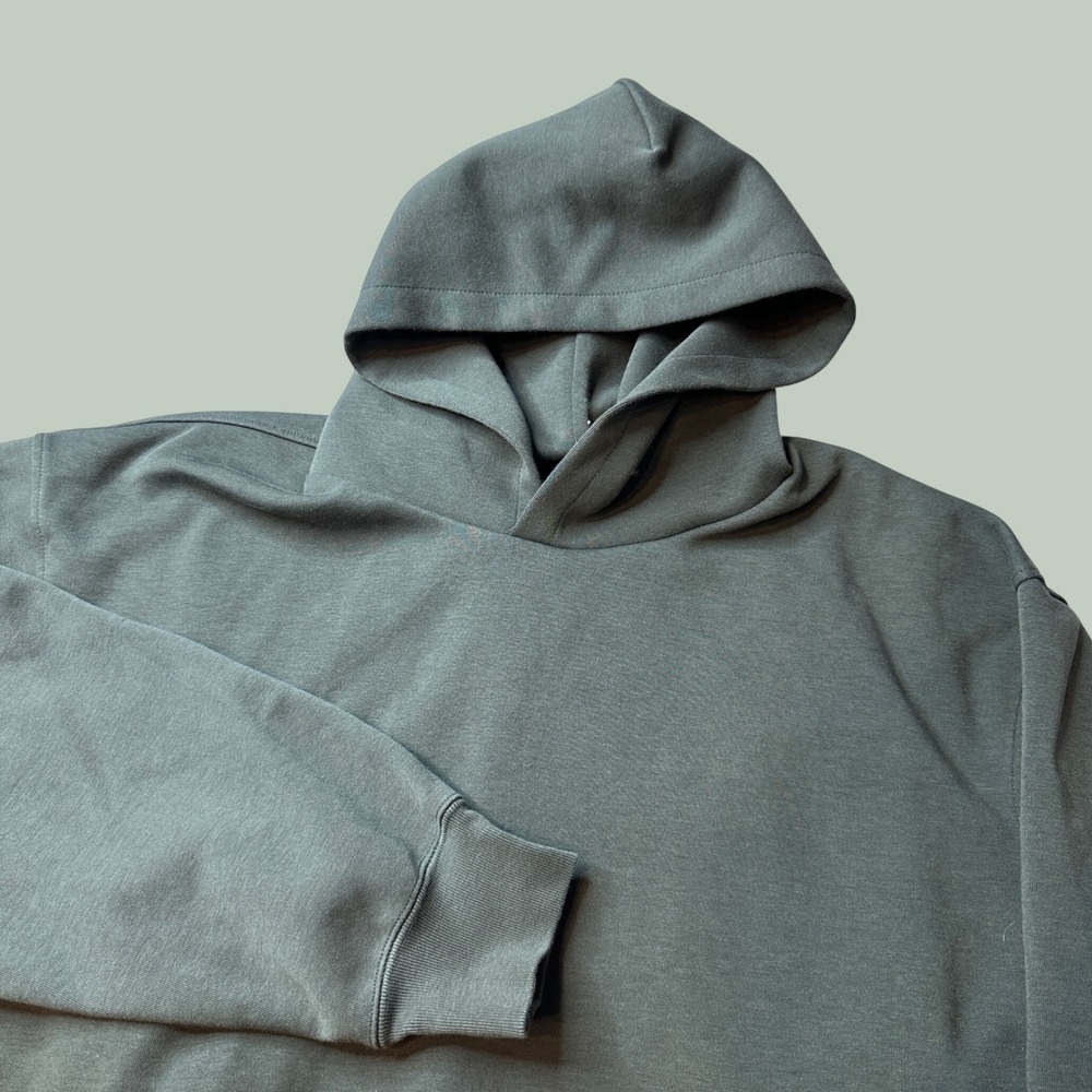 Uniqlo Hoodie Mens Large 341-479853 Dark Green Side Pocket Pullover Sweatshirt